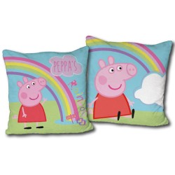 Coussin décoratif arc-en-ciel Peppa Pig 40*40 cm