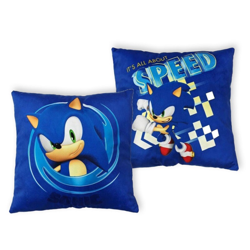 Sonic the Hedgehog Speed pillow, decorative cushion 40x40 cm Velour