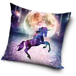 Coussin décoratif Licorne Lune 40x40 cm