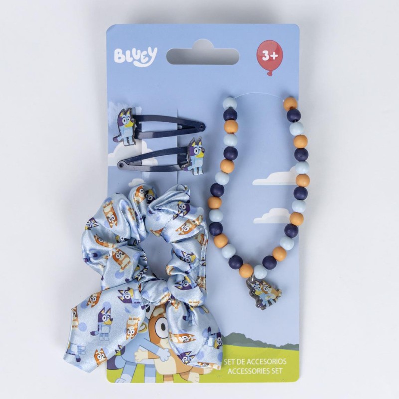 Ensemble collier et accessoires pour cheveux du personnage Bluey