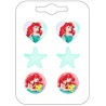 Lot de 3 paires de boucles d'oreilles princesse Ariel de Disney