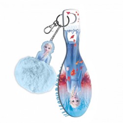 Mini brosse à cheveux Disney Frozen avec décoration à pompon