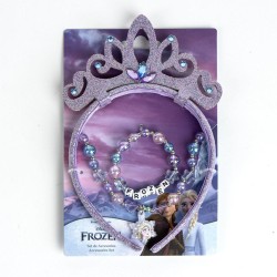 Ensemble de bijoux et serre-tête violet royal Disney Frozen