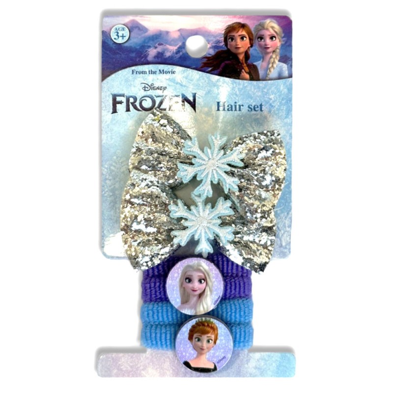 Disney Frozen Snowflakes hair clip and hair tie set, 6 pieces