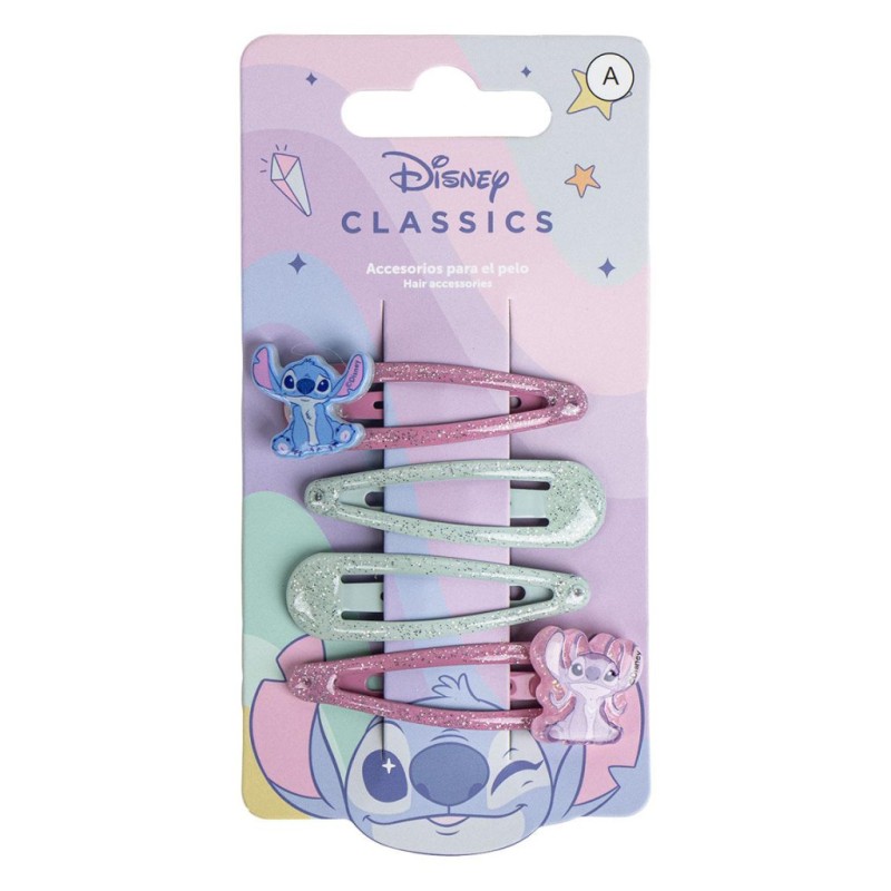 Ensemble de pinces à cheveux d'ange Disney Lilo et Stitch, 4 pièces