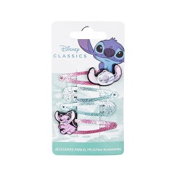 Ensemble de pinces à cheveux Disney Lilo et Stitch, 4 pièces