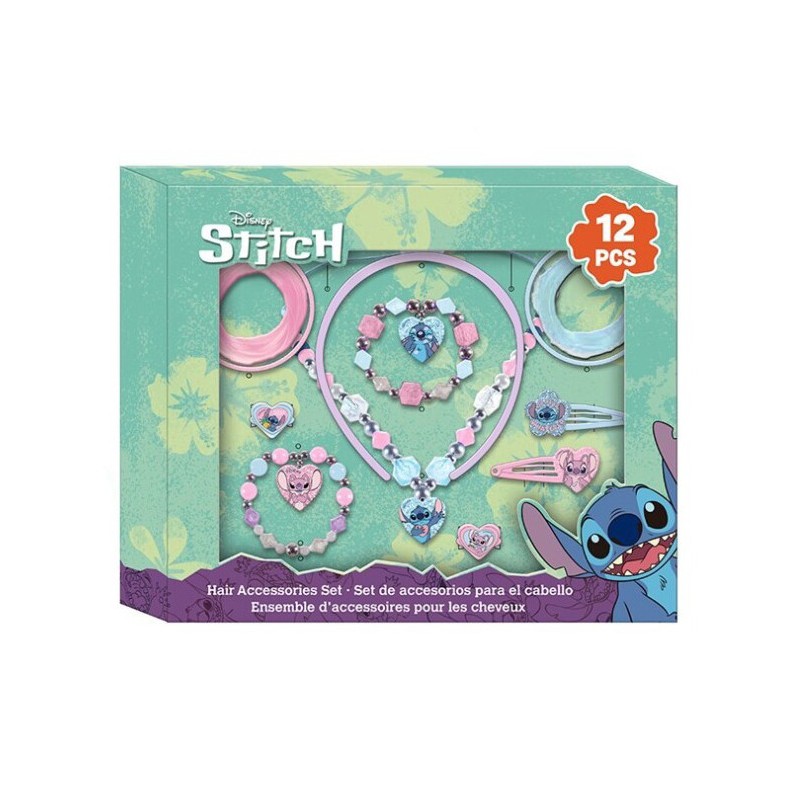 Ensemble d'accessoires pour cheveux Disney Lilo et Stitch 12 pièces