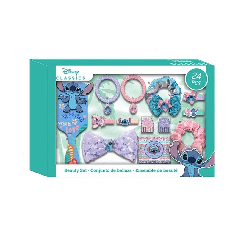 Ensemble d'accessoires pour cheveux Disney Lilo et Stitch 24 pièces