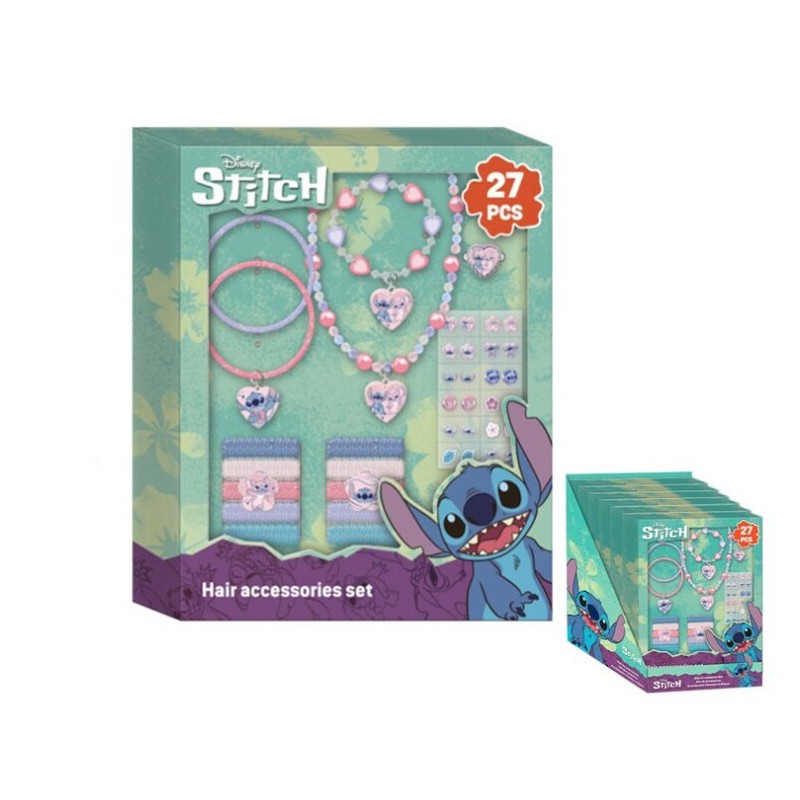 Ensemble d'accessoires pour cheveux Disney Lilo et Stitch 27 pièces