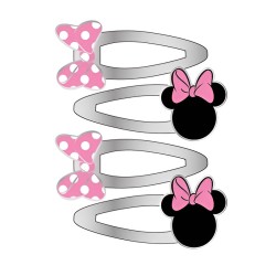 Lot de 4 pinces à cheveux avec nœud Disney Minnie