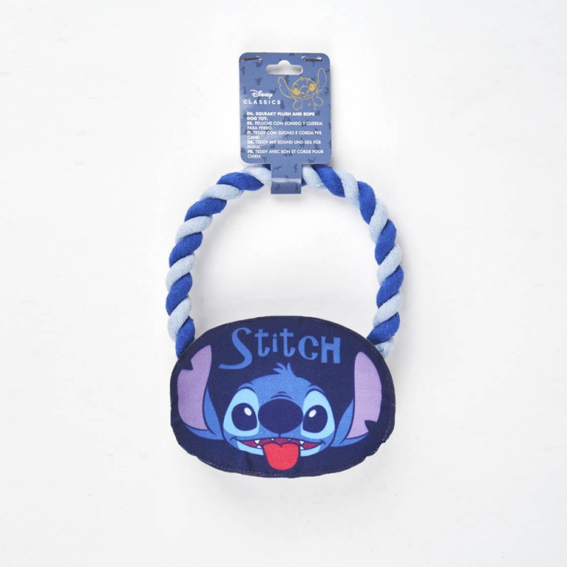 Jouet couineur en peluche et corde pour chien Disney Lilo et Stitch