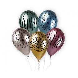 Animals African Animals Shiny, balloon, 5 pcs 13 inches (33 cm)