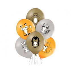 Animals Forest balloon, 6 pcs 12 inch (30cm)