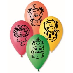 Animals Jungle balloon, 5 pcs 12 inch (30cm)