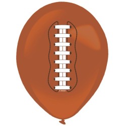 Sport Touchdown American Football Balloon, 6 pcs 11 inch (27.5 cm)