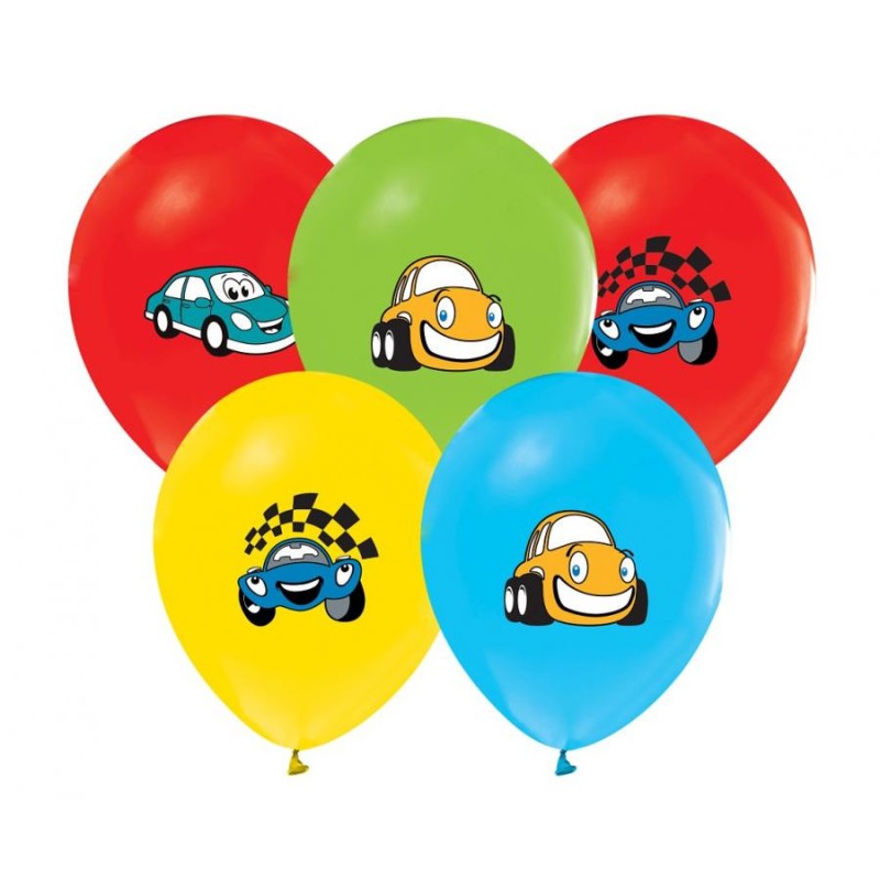 Car Smile balloon, 5 pack 12 inch (30 cm)