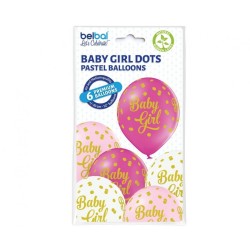 Ballons à pois pour bébé fille, lot de 6, 30 cm (12 pouces)