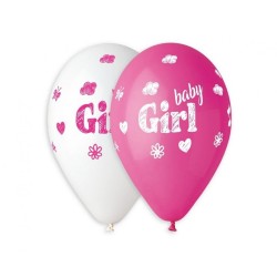 Baby Girl balloon, 5 pcs 13 inch (33 cm)