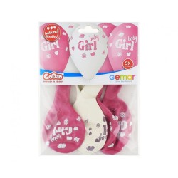 Ballon pour bébé fille, 5 pièces. 13 pouces (33 cm)