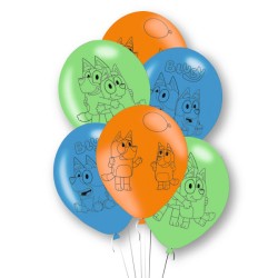 Ballon Blague Bluey, ensemble de 6 pièces 11 pouces (27,5 cm)