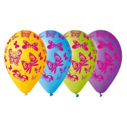 Papillons d'anniversaire, ballon, 5 pièces 12 pouces (30 cm)