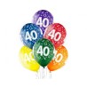 Happy Birthday Colorful Happy Birthday 40 Balloons, 6 pcs 12 inch (30cm)