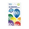 Happy Birthday Colorful Happy Birthday 60 balloon, 6-pack 12 inch (30cm)