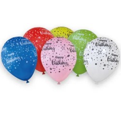 Happy Birthday Colorful Happy Birthday balloon, 6 pcs