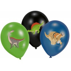 Dinosaur Happy balloon, 6 pieces 11 inch (27.5 cm)