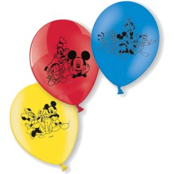 Disney Mickey  Fun balloon, 6-piece set 9 inch (22.8 cm)