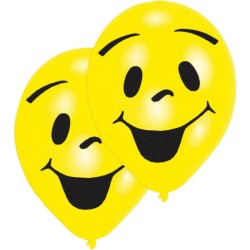 Emoji  Smile balloon, 8 pcs 10 inch (25.4 cm)