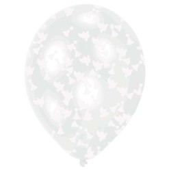 Wedding Clear filled balloon, 6-piece 11 inch (27.5 cm)