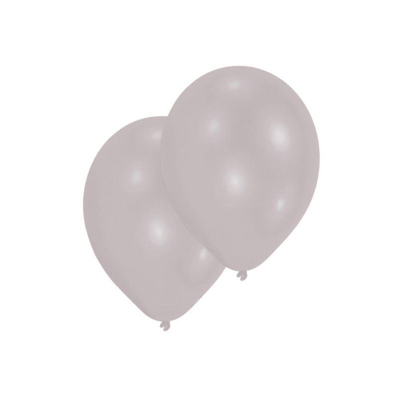 Ballon argenté métallisé de couleur argent, 10 pièces 11 pouces (27,5 cm)