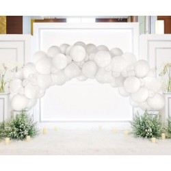 Colour White White balloon, balloon garland set of 70 pieces