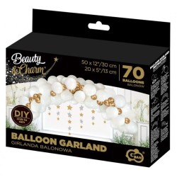 Colour White-Gold White Balloon, Balloon Garland 70pcs Set