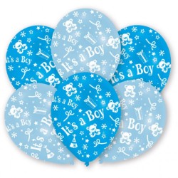 Boy or Girl Boy Boy balloon, 6 pcs 11 inch (27.5 cm)