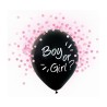 Boy or Girl Pink Pink Confetti Filled Balloon, 4 pcs 12 inch (30 cm)