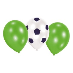 Football Kicker Party balloon, 6 pcs 9 inch (22.8 cm)