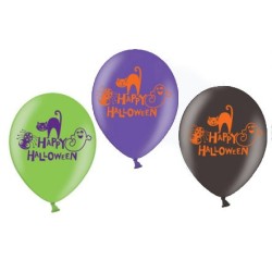 Ballon Joyeux Halloween, 6 pièces 11 pouces (27,5 cm)