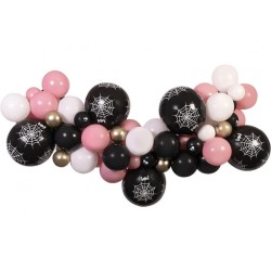 Halloween Pink balloon, garland set with 65 pieces