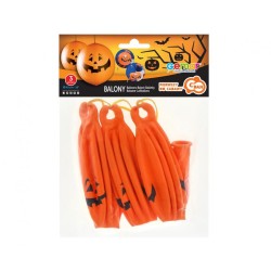 Halloween Pumpkin Pumpkin balloon with ribbon, set of 3, 18 inch (45 cm)