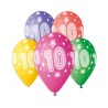 Happy Birthday Star Happy Birthday 10 balloons, pack of 5 balloons 13 inch (33 cm)