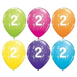 Happy Birthday Happy Birthday 2 Tropical Mix Balloon, 6 pcs 11 inch (28cm)