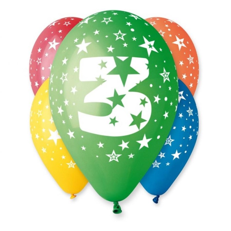 Ballons d'anniversaire Happy Birthday Star, 5 pièces 12 pouces (30 cm)