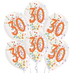 Happy Birthday Droplets Happy Birthday balloon filled with 30 confetti, 6-piece, 11 inches (27.5 cm)