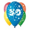 Happy Birthday Star Happy Birthday 30 balloons, 5-piece set 12 inch (30cm)