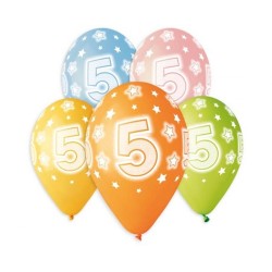 Happy Birthday Star Happy Birthday 5 Balloons Set, 33 cm