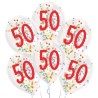 Happy Birthday Droplets Happy Birthday balloons filled with 50 confetti, 6 pcs 11 inch (27.5 cm)