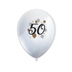 Happy Birthday Milestone Happy Birthday 50 Balloons, 6 pcs 11 inch (27,5 cm)