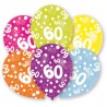 Happy Birthday Colorful Happy Birthday 60 balloons, 6 pieces 11 inch (27.5cm)